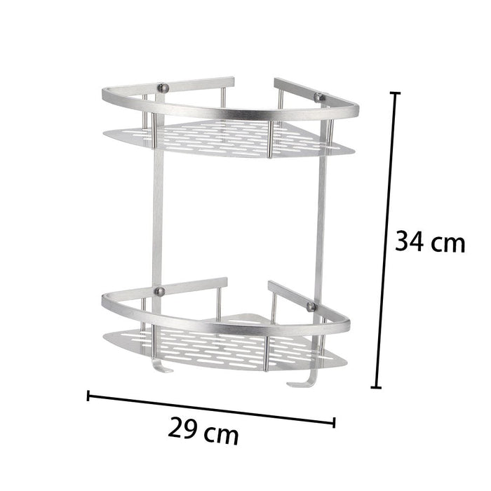 2-Layers Aluminum Bathroom Shelf