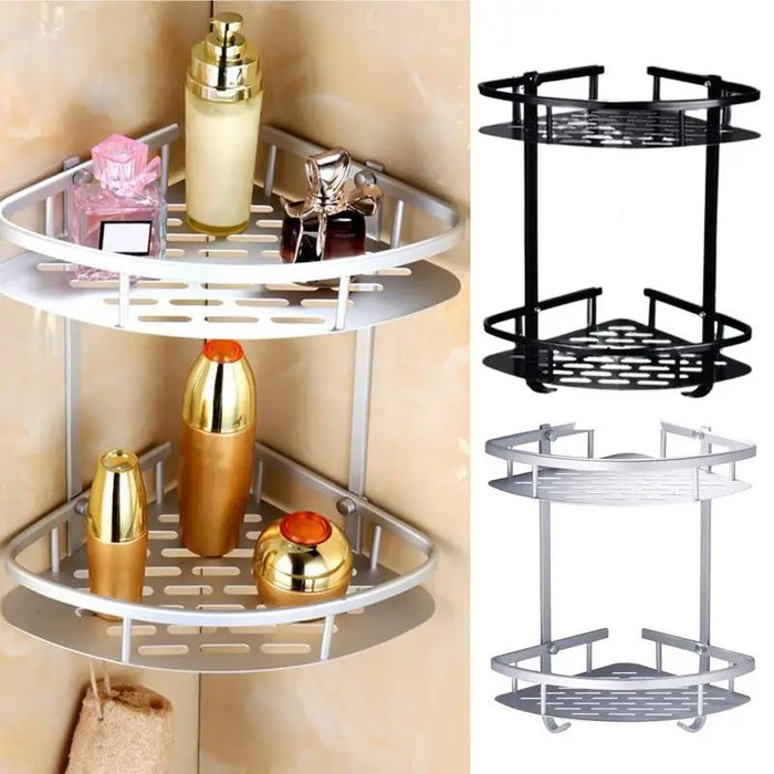 2-Layers Aluminum Bathroom Shelf