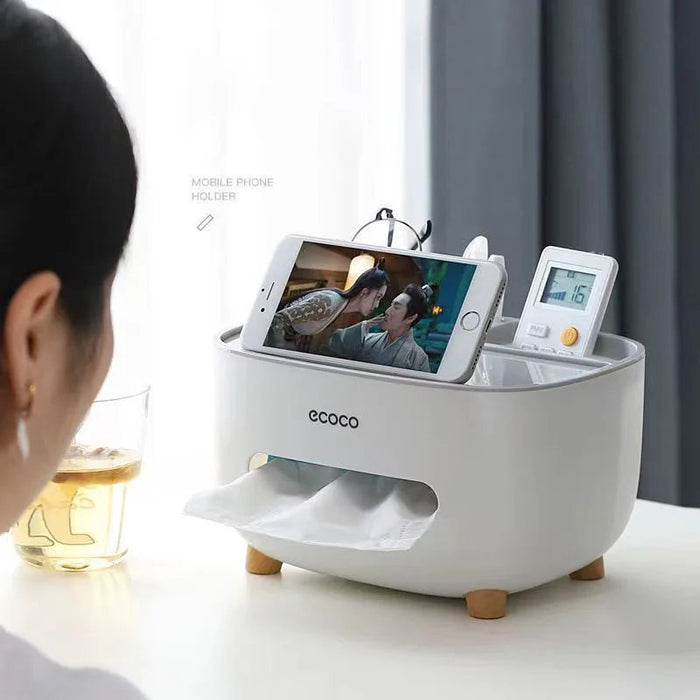 ECOCO Multipurpose Desktop Tissue Box. (Premium Quality)