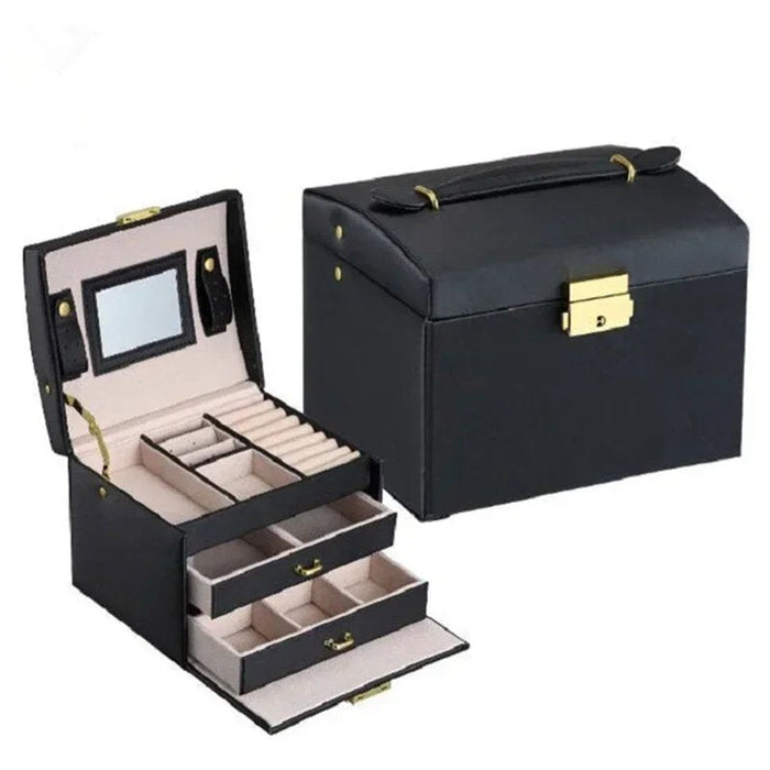 3 Layers Leather Jewelery Organizer