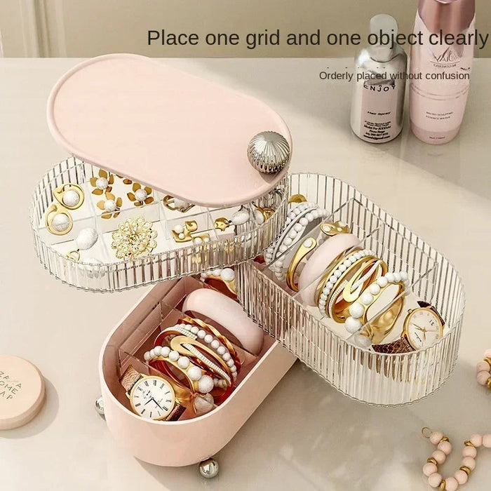 3 Layers Rotation Cosmetics Make-up Container Storage. (Premium Quality)