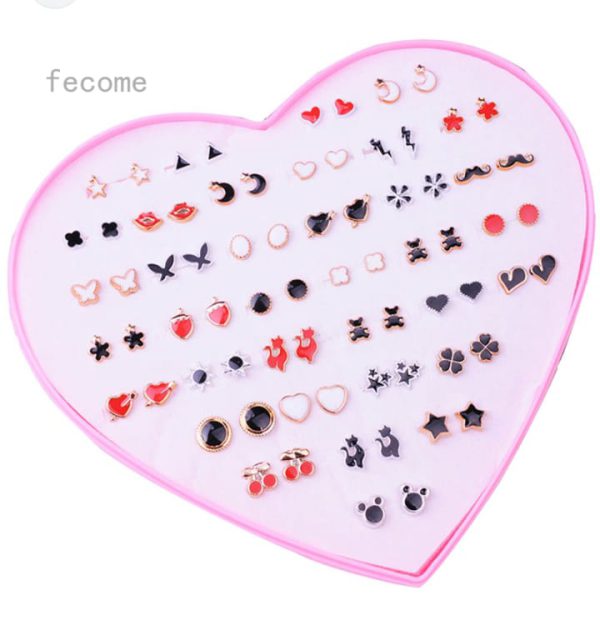 36 Pairs of Random Beautiful Stud Earrings for girls and baby girls