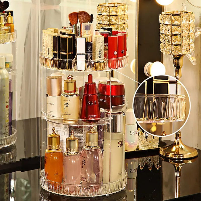 360 Degree Rotating Makeup Cosmetic Organizer