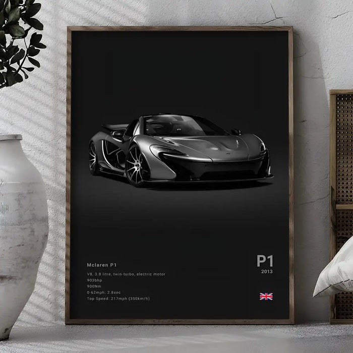 Black M-McLaren Supercar SENNA Poster Room Wall Art Decor Waterproof