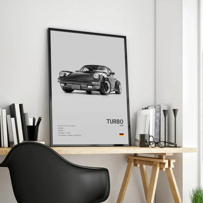 Wall Art 911 GT3 RS Turbo HD Oil On Canvas Print Garage Living Room Decor