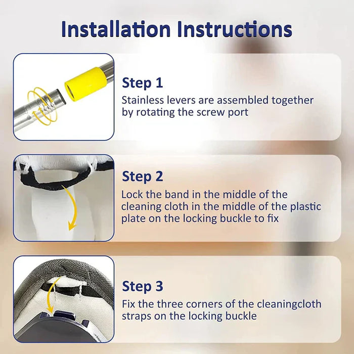 TriMop™ | 360° Rotatable Adjustable Cleaning Mop