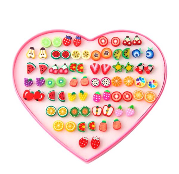 36 Pairs of Random Beautiful Stud Earrings for girls and baby girls
