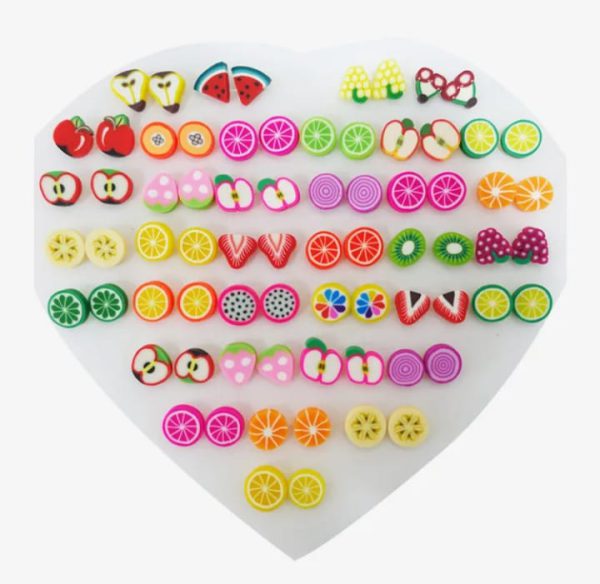 36 Pairs of Random Beautiful Stud Earrings for girls and baby girls