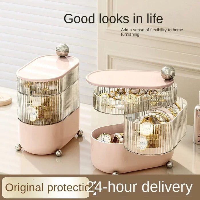 3 Layers Rotation Cosmetics Make-up Container Storage. (Premium Quality)