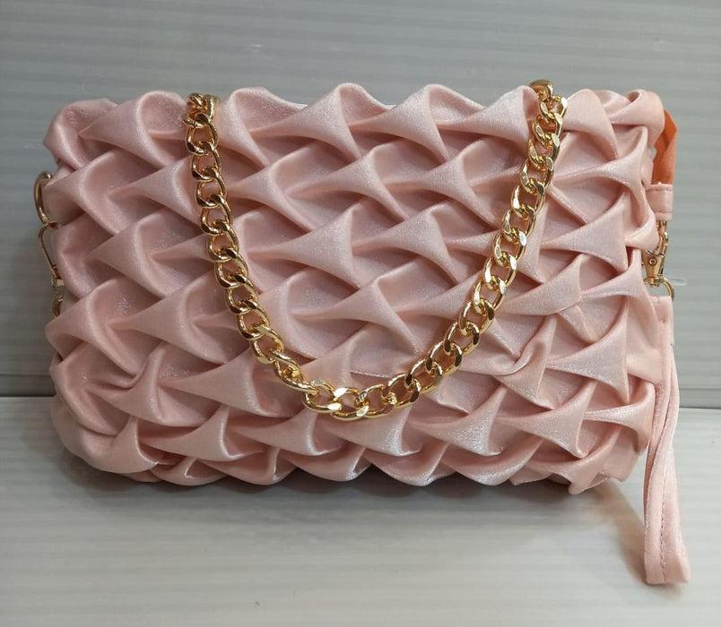 Luxe Twist Satin Clutch Bag