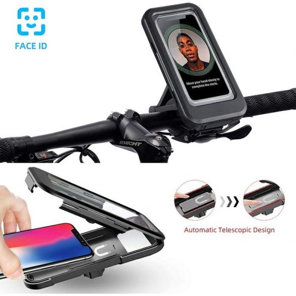 Waterproof Magnetic Bicycle Mobile Phone Holder with 360° Rotation