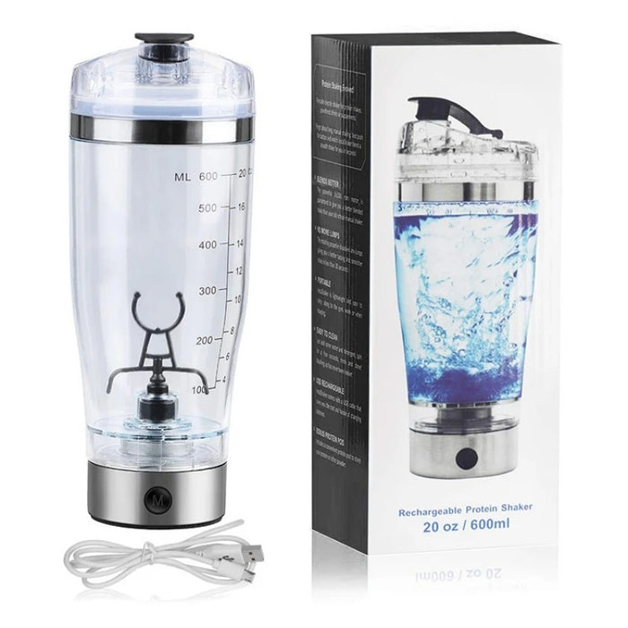600ml Electric Protein Shake Stirrer USB Shake Bottle Milk Coffee Blender Kettle Sports