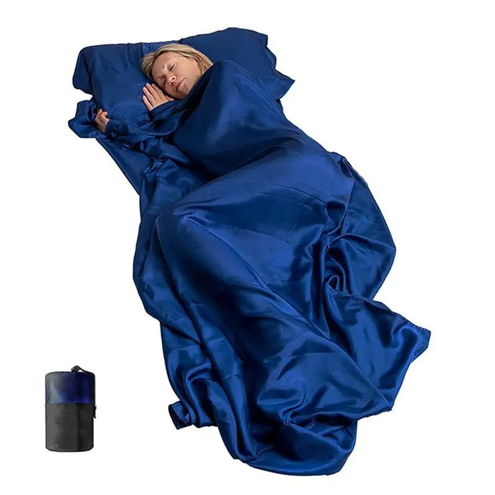 Hot Sale Sleeping Bag Liner, Silk Soft Sleep Bag Liner with Pillow Pocket Portable Lightweight