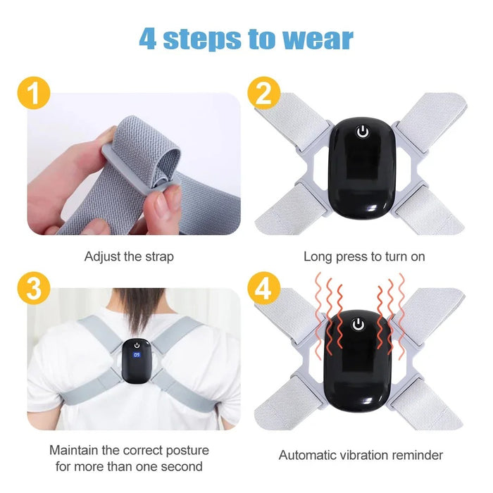 Smart Correction Belt Sensor Orthosis Invisible Reminder Adult & Child Sitting Posture