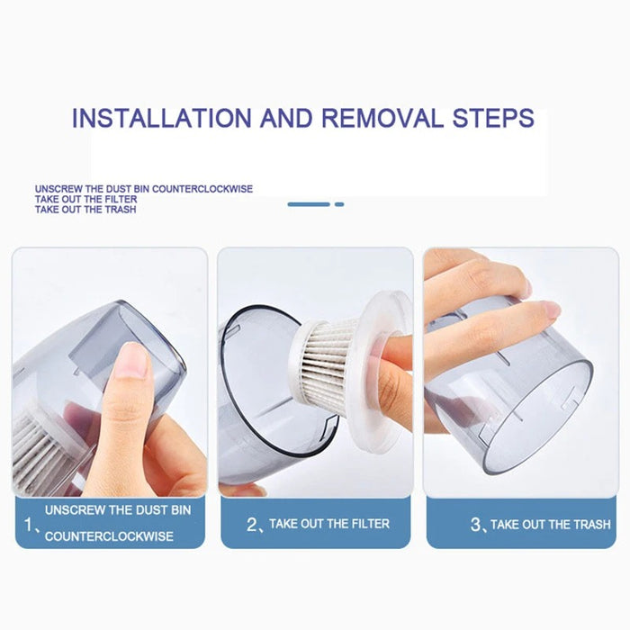 EAFC Handheld Car Vacuum Cleaner 6KPa Portable Mini Vacuum Cleaner Work