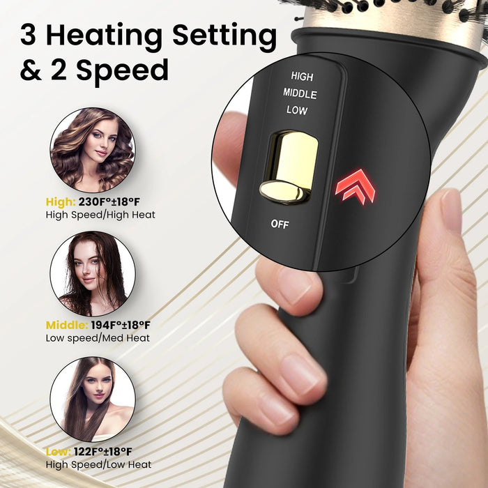 LISAPRO One-Step Hot Air Brush&Volumizer PLUS 2.0 Hair Dryer and Hair Styler
