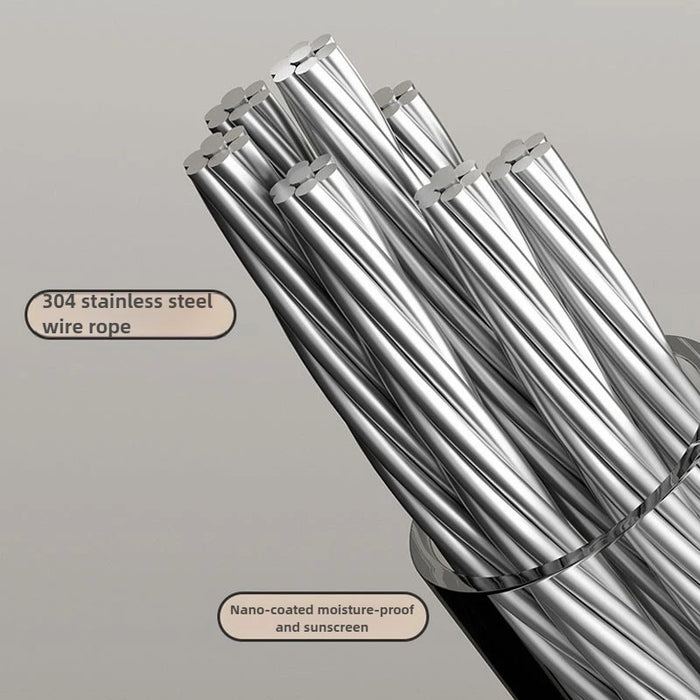 Retractable Clothesline Stainless Seel Pull-Out Clothes-Drying Machine Rope Space-Saving