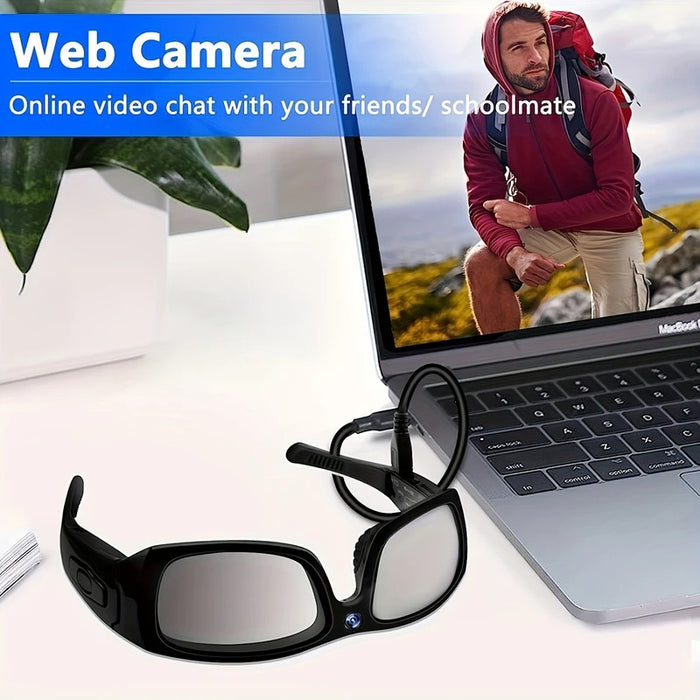 New HD Camera Glasses Wearable Polarized Lens DVR Video Surveillance Security Protection Video Cam