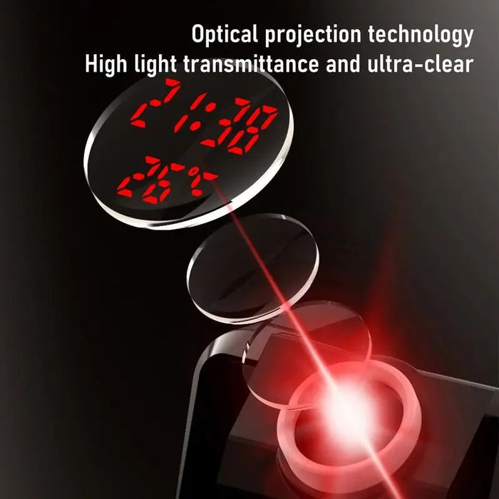 Digital Clock Projector HD LED Display Clock On Ceiling With Temperature Sensor Smart