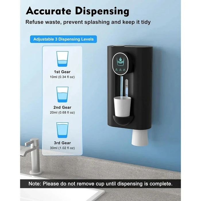 New Mouthwash Dispenser Fast Induction Mouth Rinser with Magnetic Cups Care