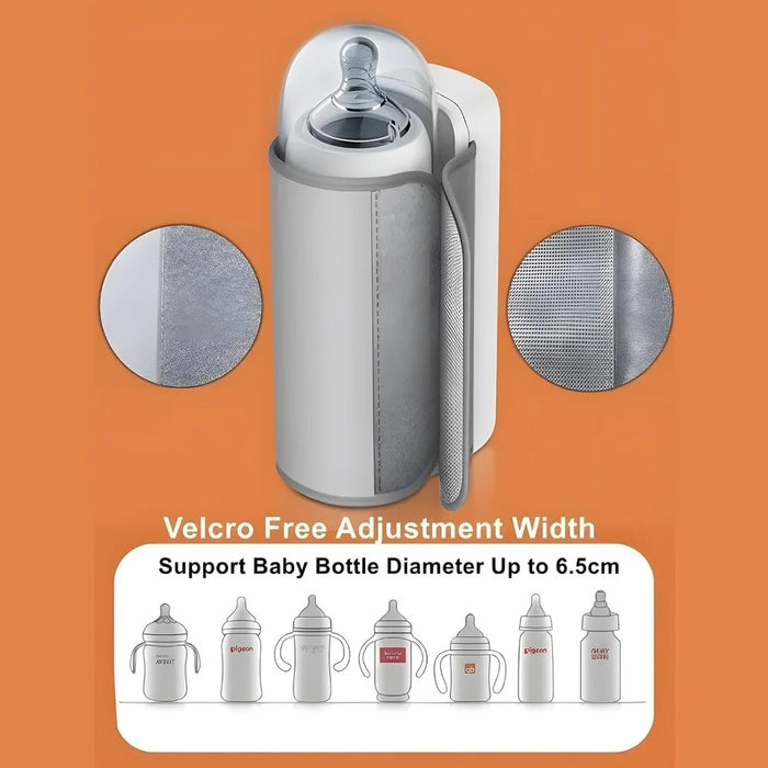 Rechargeable Baby Bottle Warmer 6Levels Temperature Adjustment with Temperature