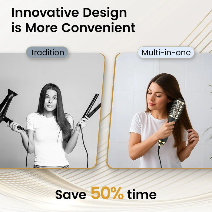 LISAPRO One-Step Hot Air Brush&Volumizer PLUS 2.0 Hair Dryer and Hair Styler
