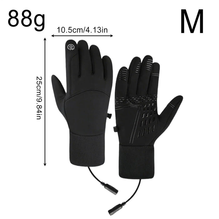 USB Heated Gloves Warm Plug-in Breathable Non-Slip Screen Touch Winter