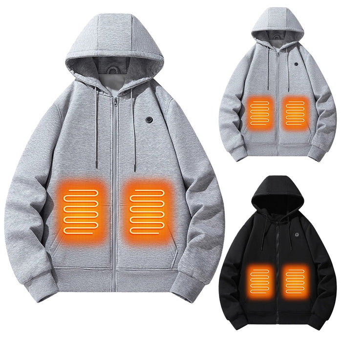 Men'S Heated Hoodie Three Temperature Control Intelligent Heat Warm Men