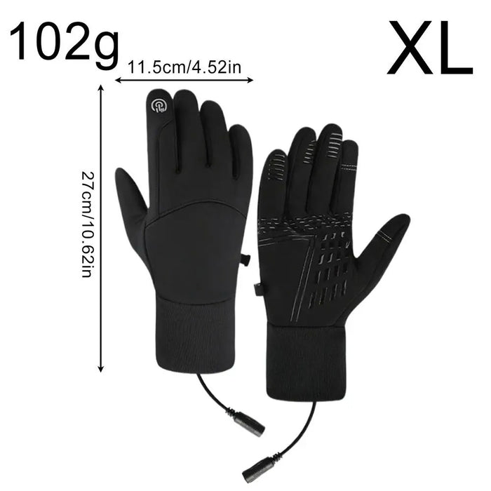 USB Heated Gloves Warm Plug-in Breathable Non-Slip Screen Touch Winter
