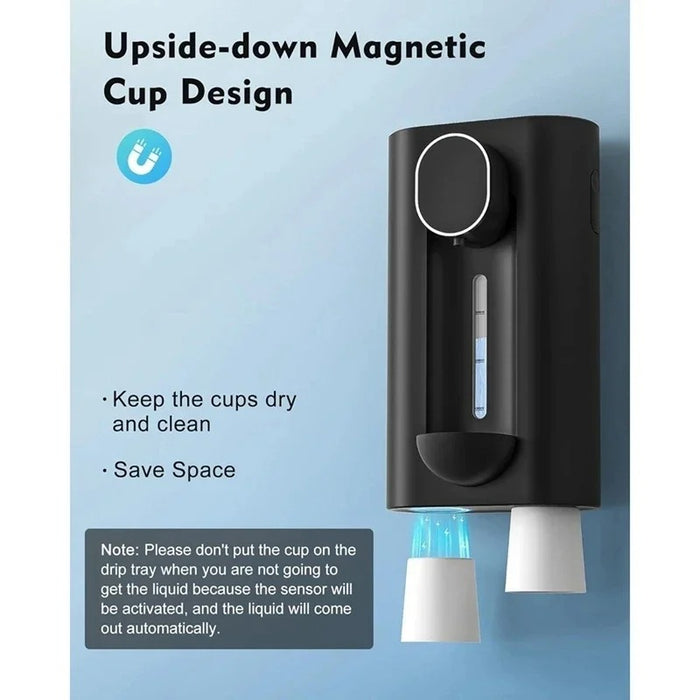 New Mouthwash Dispenser Fast Induction Mouth Rinser with Magnetic Cups Care