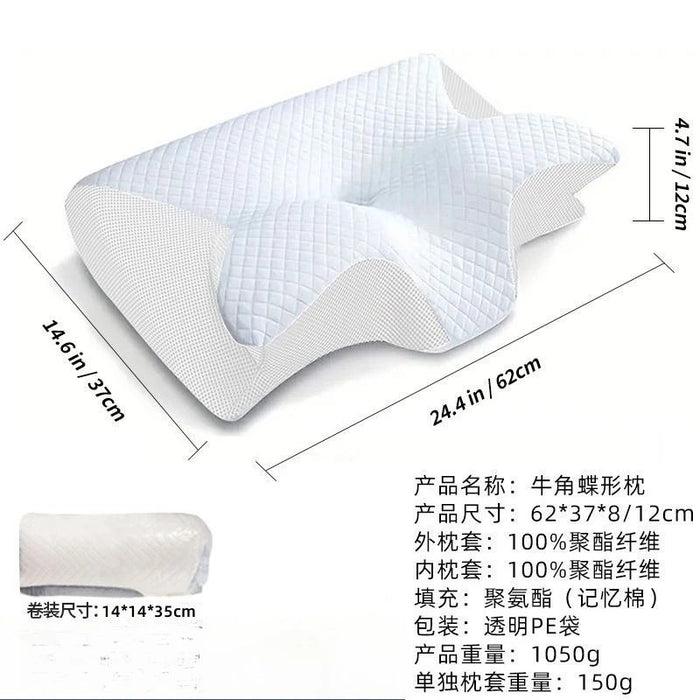 Butterfly Memory Foam Cervical Pillow Slow Rebound Ergonomic Contour Orthopedic