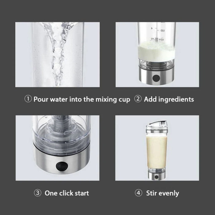 600ml Electric Protein Shake Stirrer USB Shake Bottle Milk Coffee Blender Kettle Sports