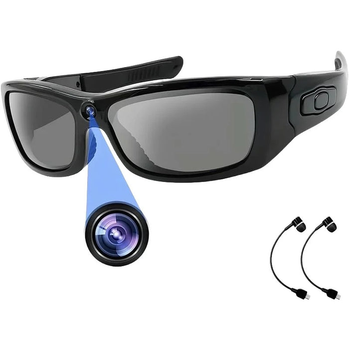 New HD Camera Glasses Wearable Polarized Lens DVR Video Surveillance Security Protection Video Cam