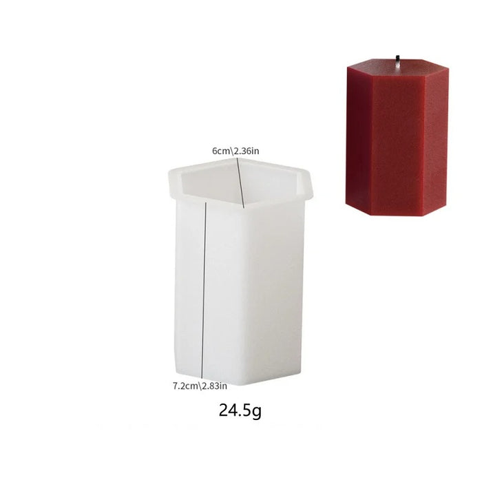 3D Geometric Silicone Candle Mold Texture Cylindrical Soap Mold DIY Nordic
