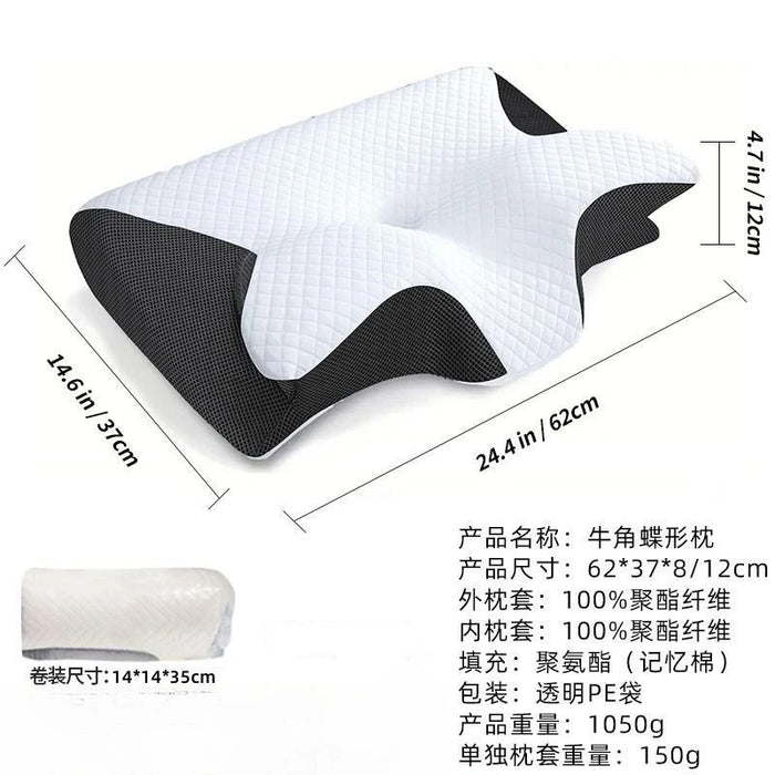 Butterfly Memory Foam Cervical Pillow Slow Rebound Ergonomic Contour Orthopedic