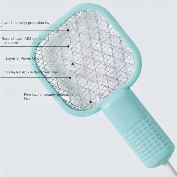 Rechargeable USB Mosquito Racket With UV Light – Portable Electric Fly and Bug Swatter for indoor and outdoor use