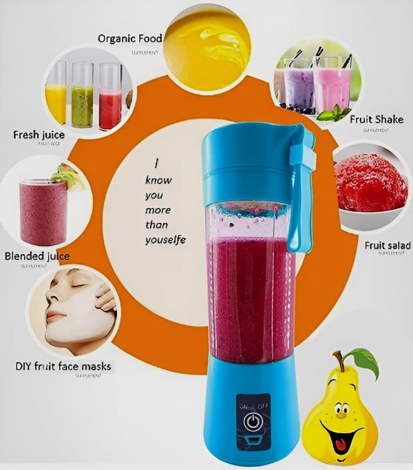 Six Blade Portable USB Rechargeable Electric Juicer Blender Bottle